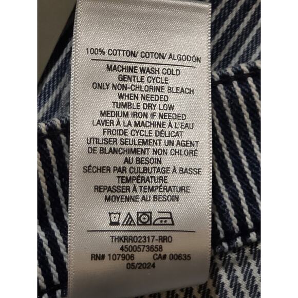 NWT Hudson Chino Shorts Size 36 Railroad Stripe Blue White Cotton Mens MSRP: 125 - Picture 7 of 8